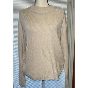 H & M Basics Beige Knit Sweater -- Large